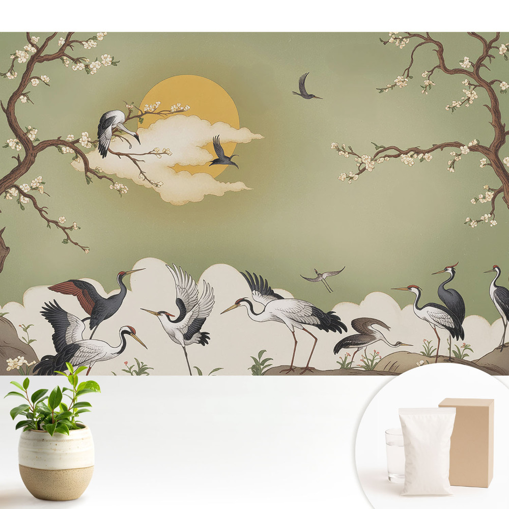 Macarale și copaci înfloriți