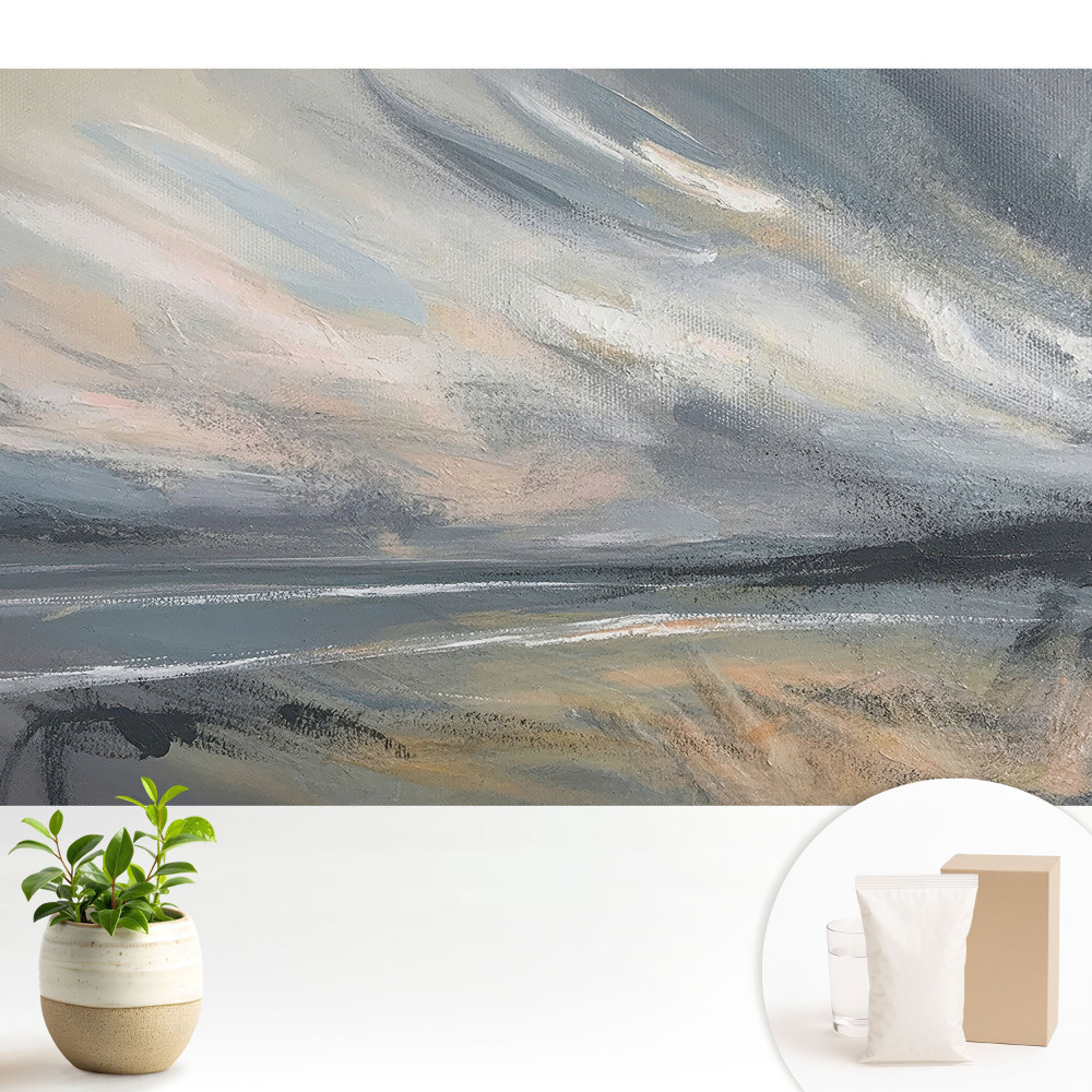 Peisaj abstract în nuanțe dinamice de gri