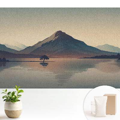 Panoramă montană armonioasă a apei