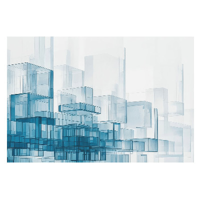 Cuburi albastre cu motiv spațial în stil modern