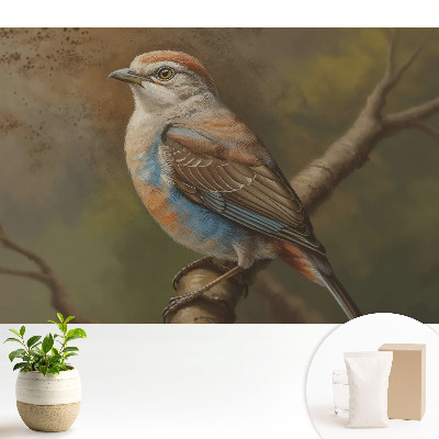 Pasăre realistă pe o creangă