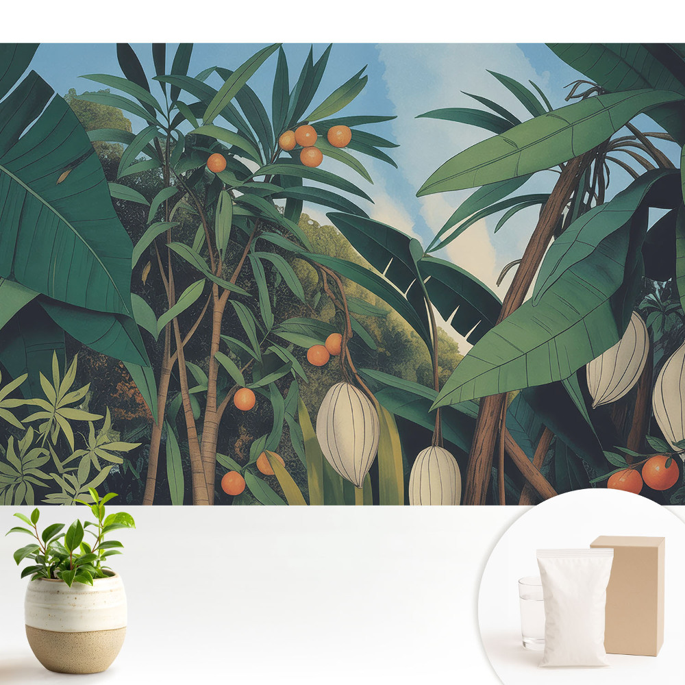 Frunze și fructe exotice în zonele tropicale