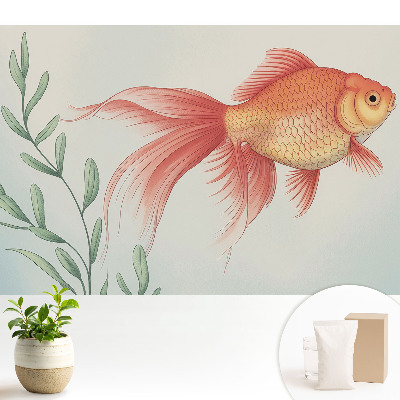 Un pește elegant printre verdeața acvatică