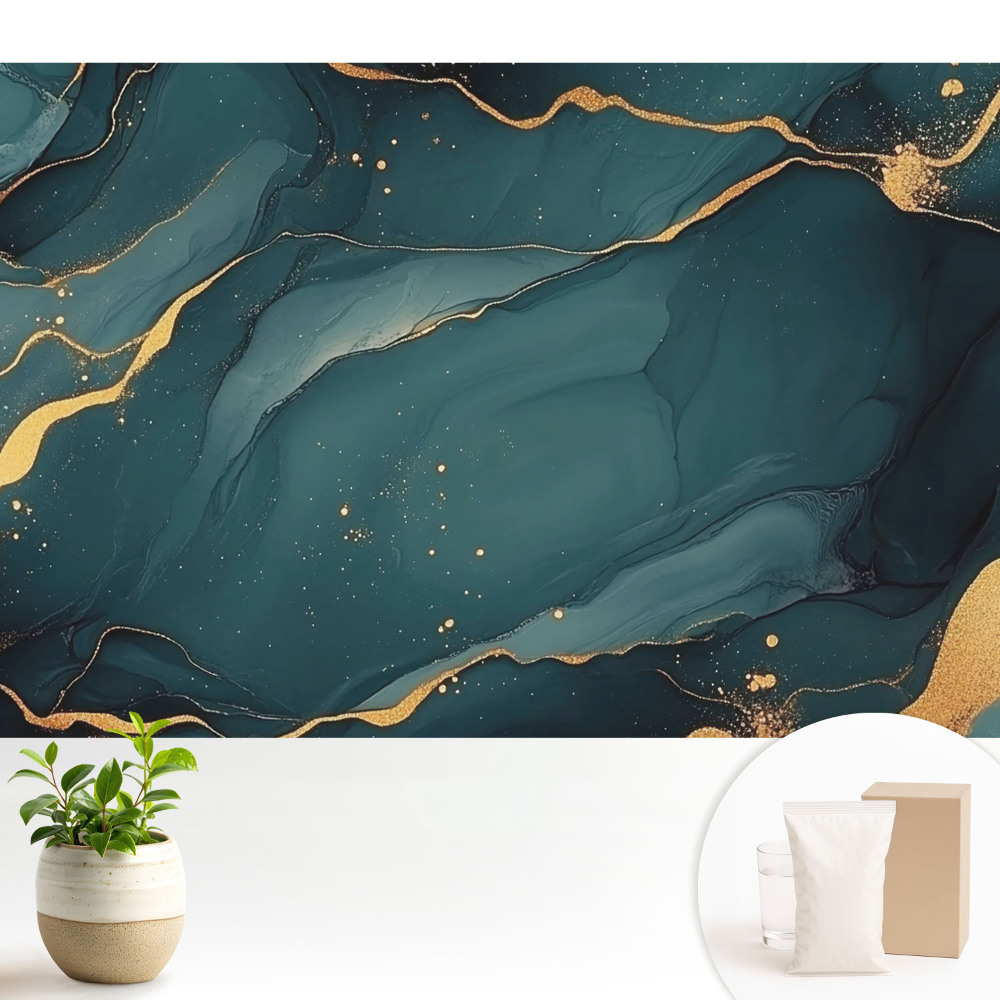 Abstracție elegantă în tonuri de albastru închis