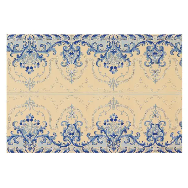 Model ornamental clasic în nuanță de albastru elegant