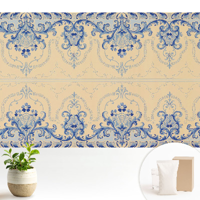 Model ornamental clasic, albastru elegant