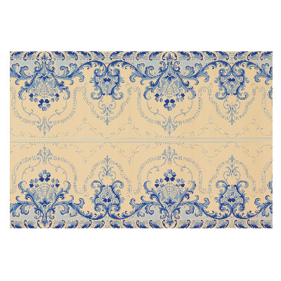 Model ornamental clasic în nuanță de albastru elegant