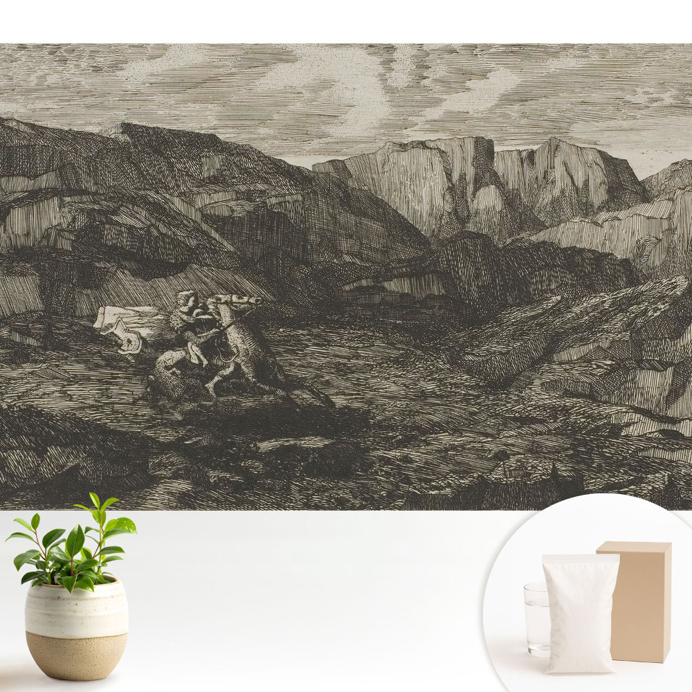 Peisaj montan călăreț clasic