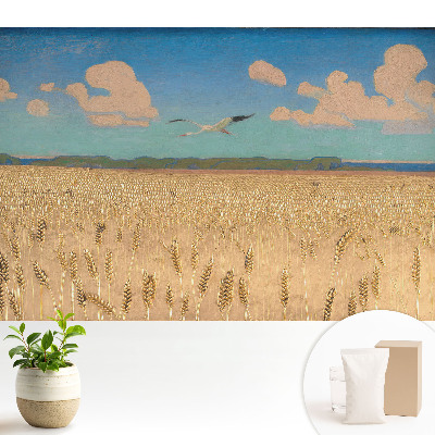 Un câmp de grâu sub cer