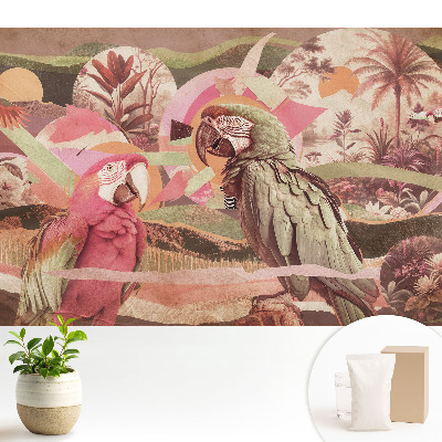 Papagali exotici și vegetație tropicală