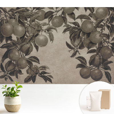 Frunze de fructe retro monocrome vintage