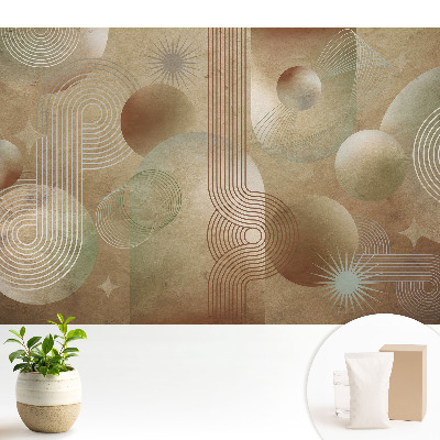 Compoziție geometrică retro abstractă