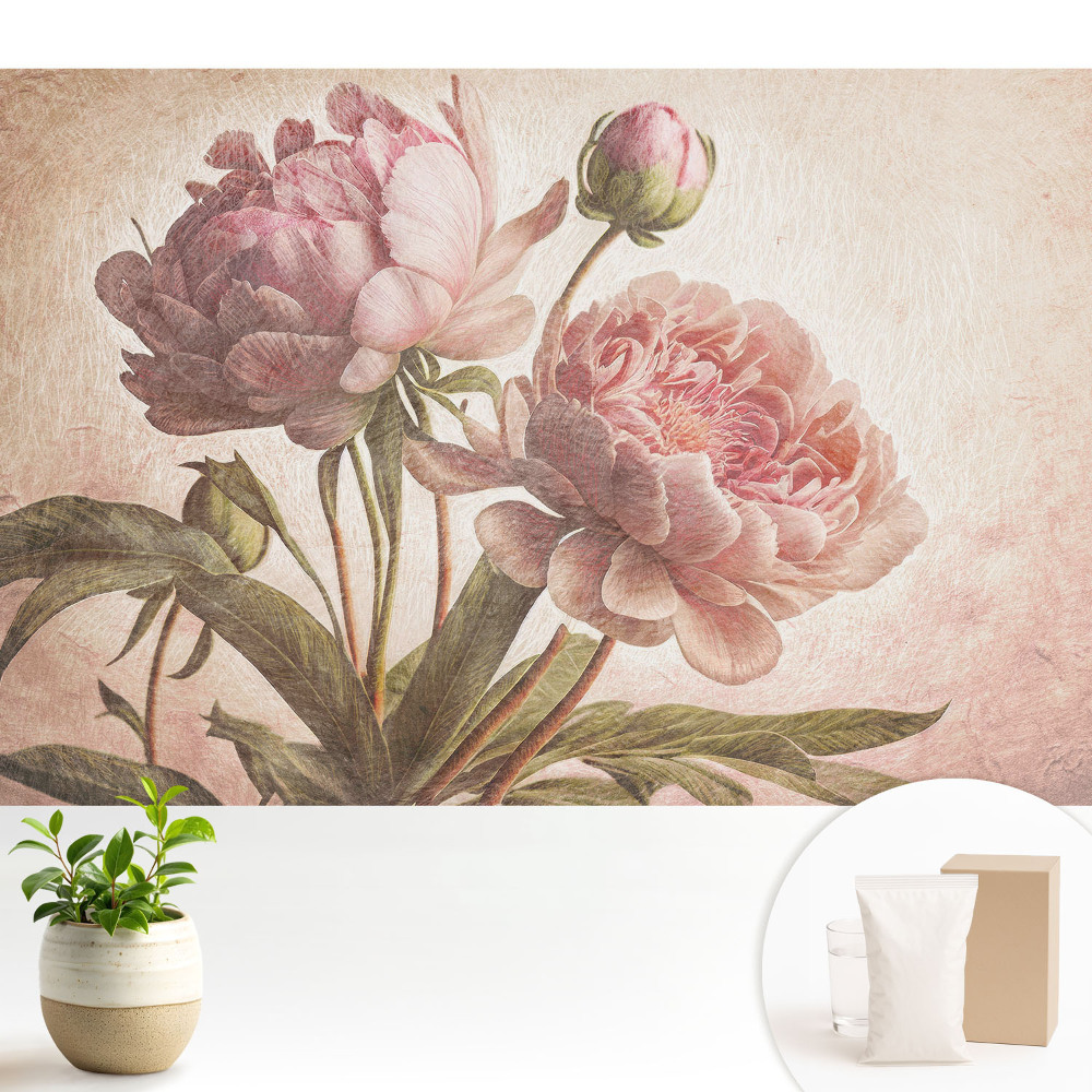 Flori de bujor într-un stil clasic