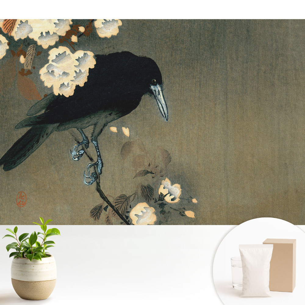 Pasăre japoneză în flori