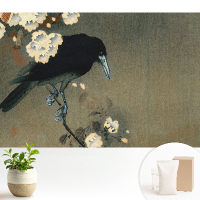 Pasăre japoneză în flori