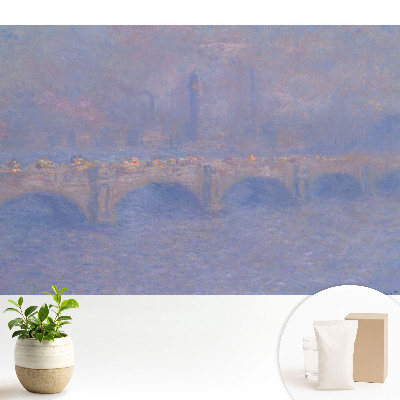 Podul cețos în stil impresionist cu atmosferă nostalgică