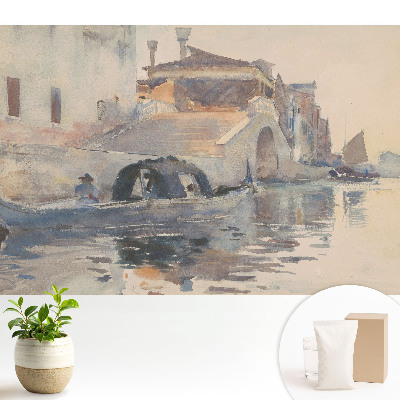 Peisaj în acuarelă din Veneția, intitulat „Armonia apei”