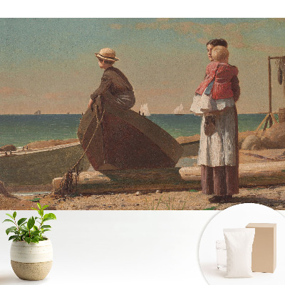 Figuri pe plajă cu vedere la mare