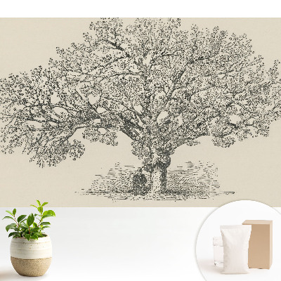 Arbore stilizat în nuanțe naturale care exprimă armonie clasică