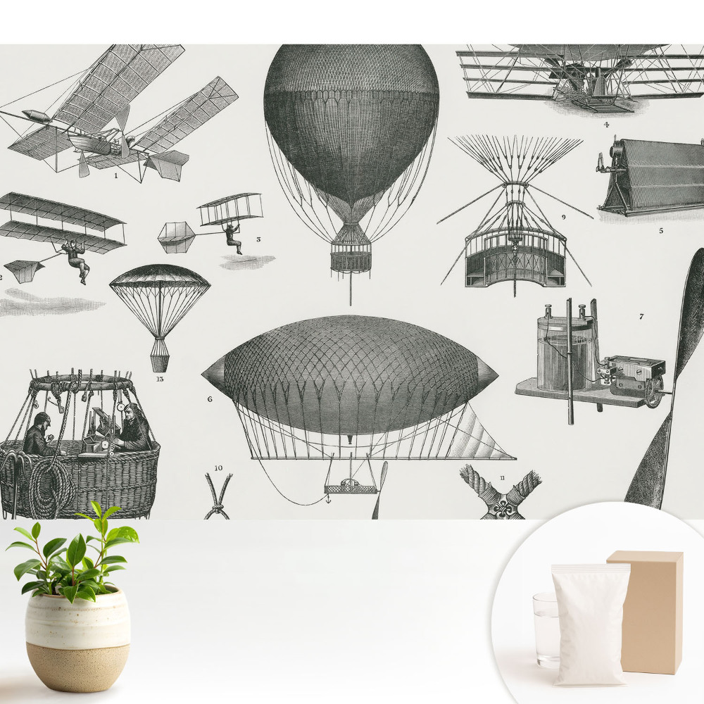 Invenții aviatice în stil retro