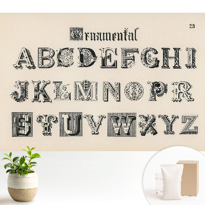 Litere retro decorative într-un stil clasic