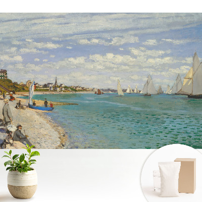 Plajă cu peisaj marin în stil impresionist