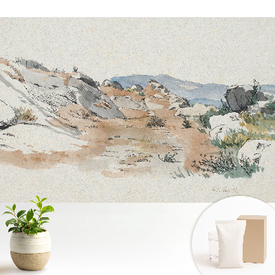 Peisaj stâncos, peisaj liniștit, culori delicate