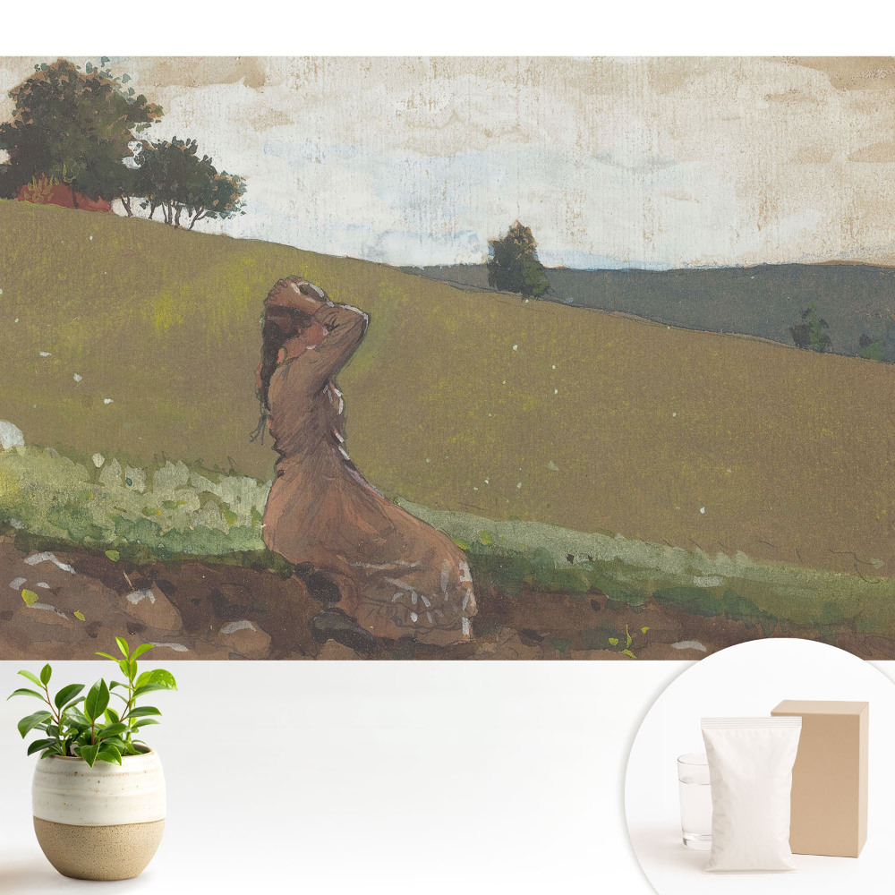 Femeie idilică pe deal