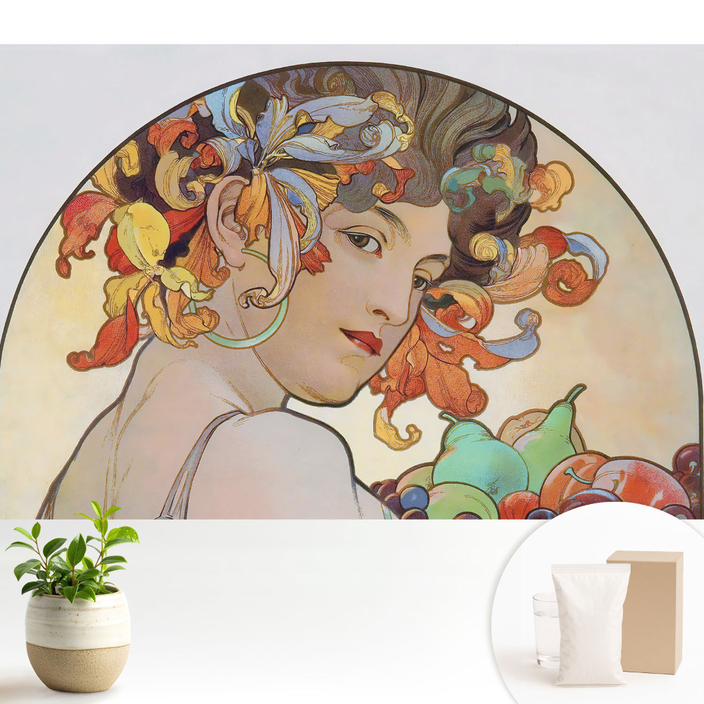 Portret Art Nouveau al unei femei cu panglici