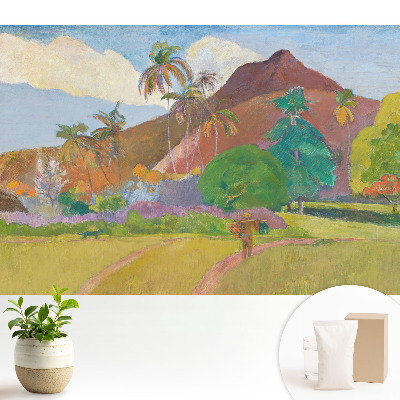 Peisaj tropical cu palmieri