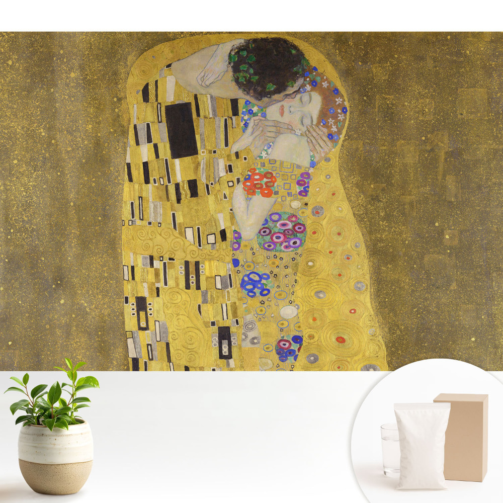 O îmbrățișare intimă în stil Art Nouveau