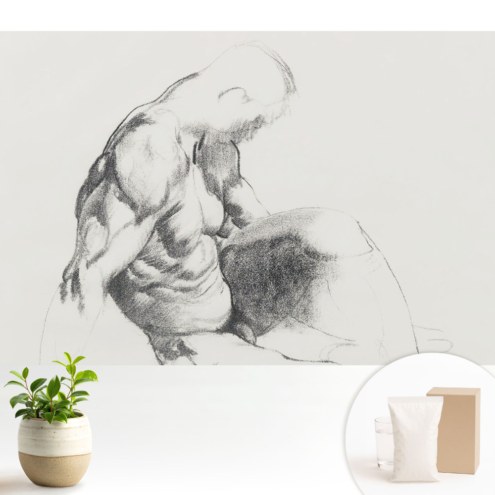 Schiță clasică elegantă a unui bărbat musculos