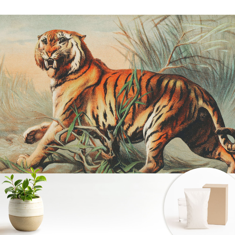 Un tigru maiestuos într-un cadru sălbatic