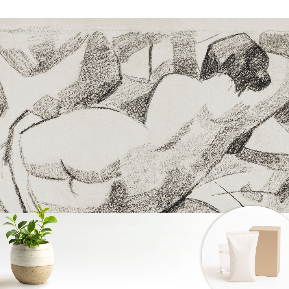 Figură culcată, stil impresionist, atmosferă calmă