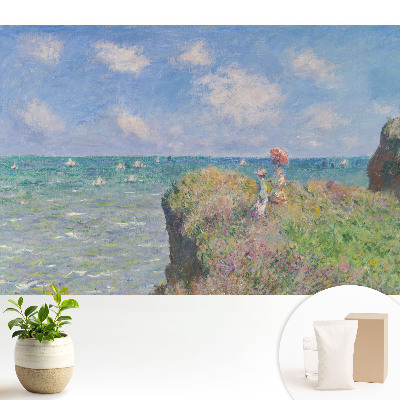 Peisaj impresionist cu stânci și mare