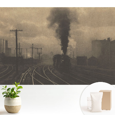 Compoziție industrială cu tren și fabrici