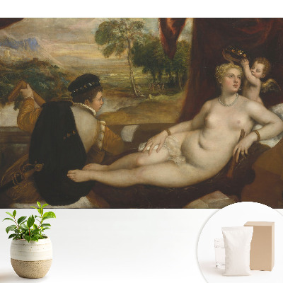 Motiv clasic cu figuri într-un peisaj