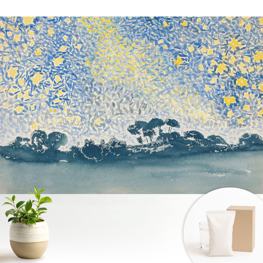 Un cer albastru și galben plin de energie