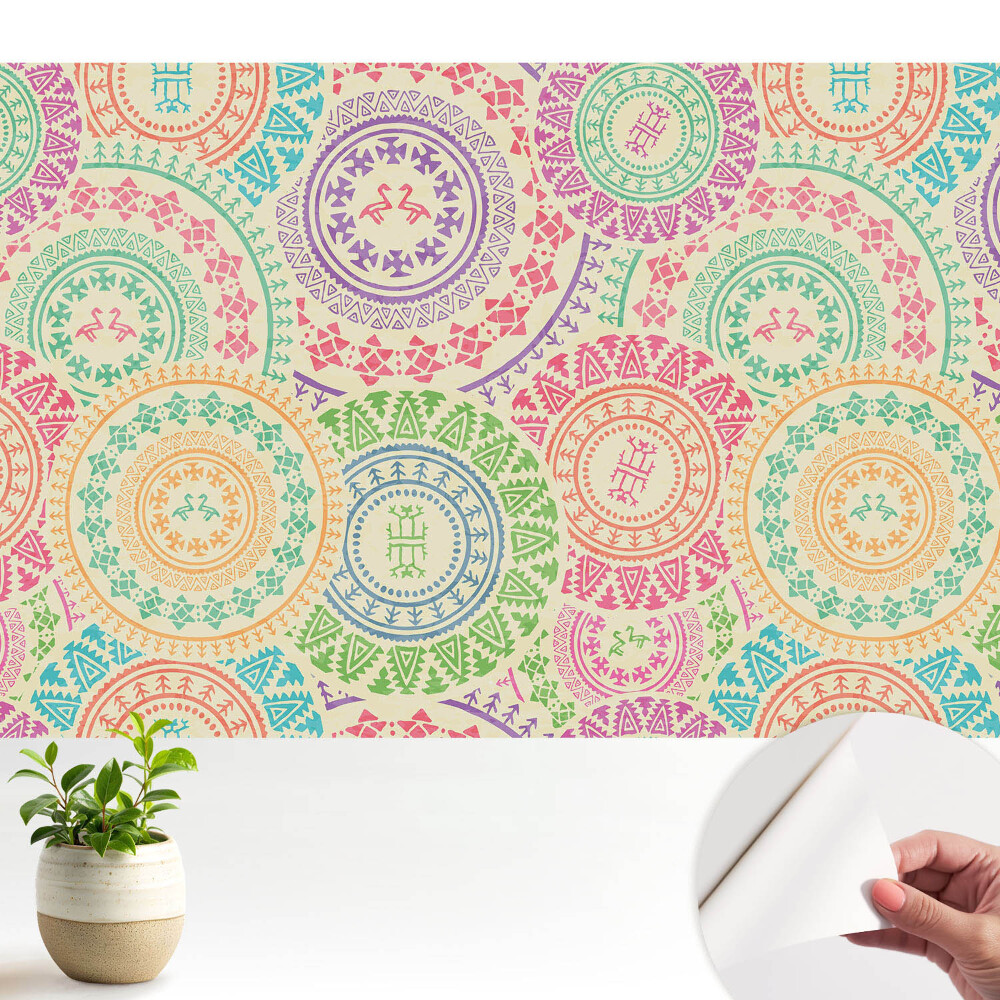 Mandale în stil boho în culori pastelate