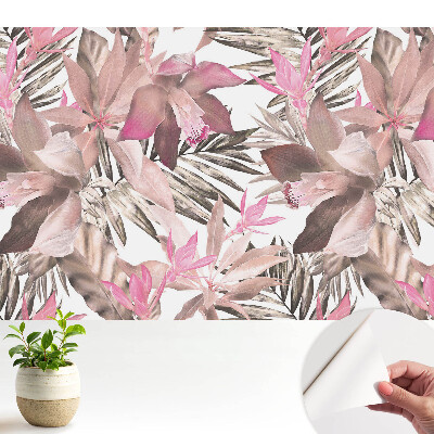 Model armonios cu flori exotice pastelate