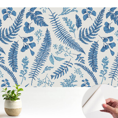 Frunze albastre pe fundal alb