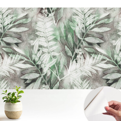 Frunze delicate de acuarelă în verde.