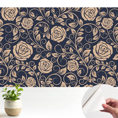 Trandafiri clasici pe albastru marin