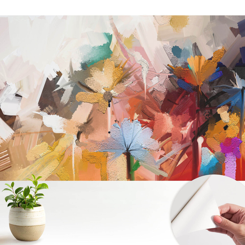 Flori abstracte, energia culorilor