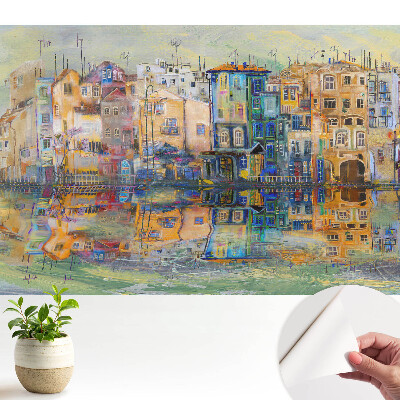 Un peisaj colorat cu reflexii în apă