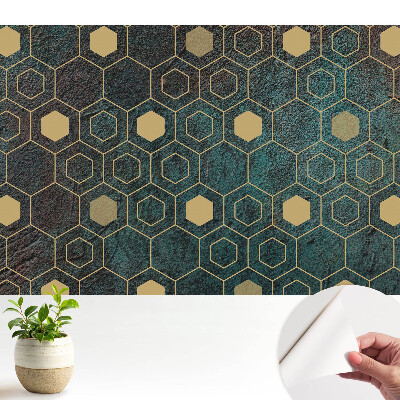 Hexagone geometrice pe un fundal întunecat