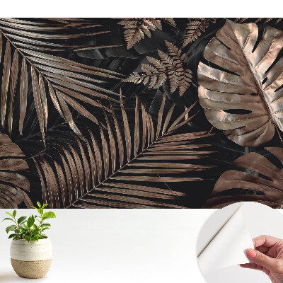 Frunze tropicale în nuanțe de maro