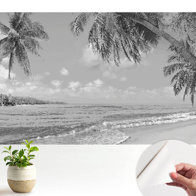 Plajă exotică cu palmieri