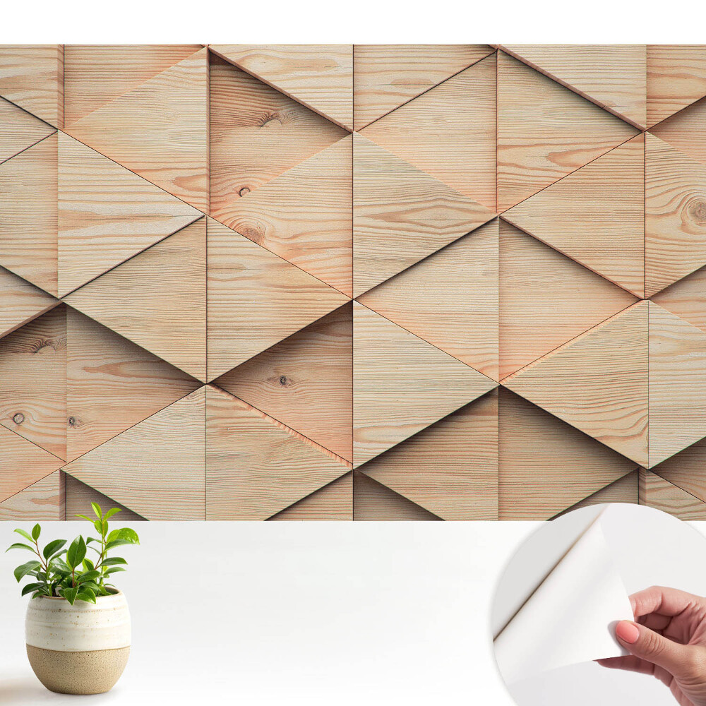 Panouri geometrice din lemn în stil modern