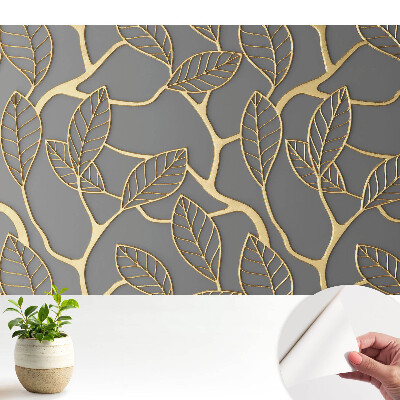 Frunze pe fundal gri, cu model subtil